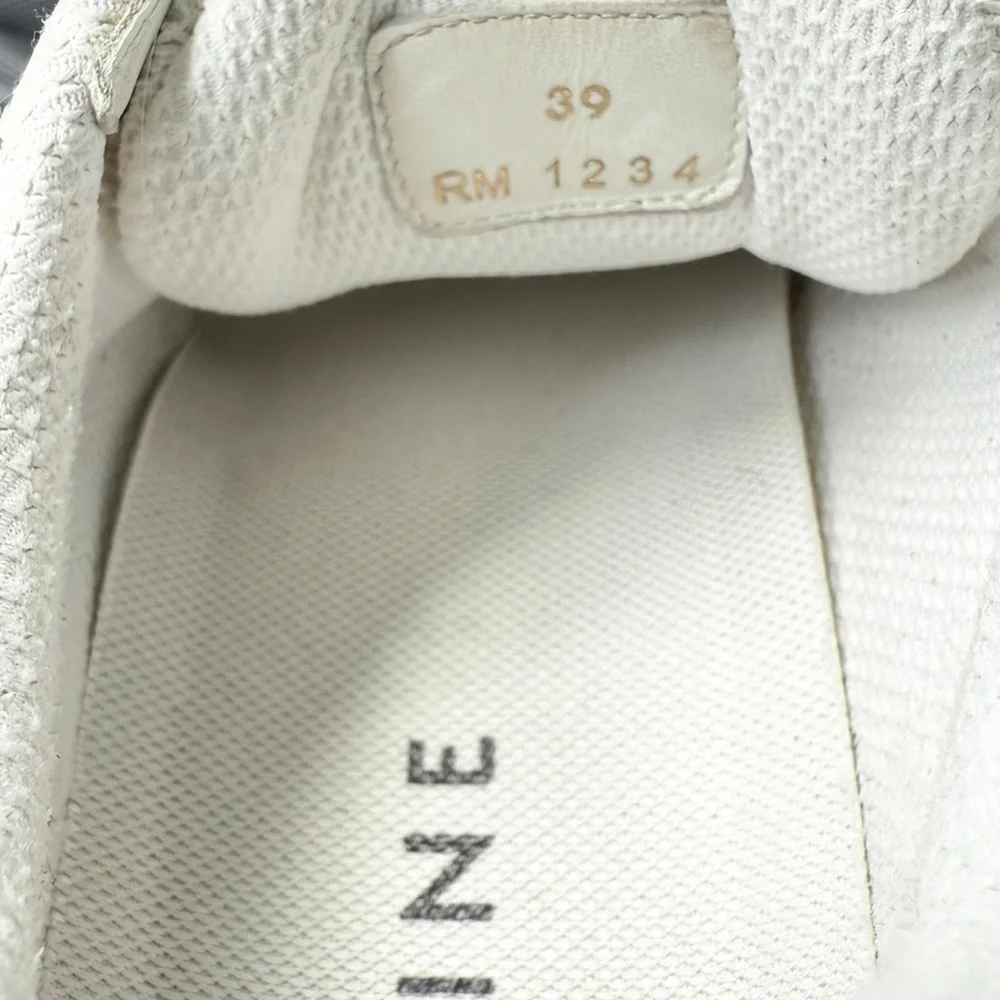 Celine Women's White and Cream Sneakers - Picture 5 of 6